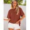 imageANRABESS Womens Oversized Tee Shirts Comfy Fabric Loose Fit Top AllDay Cozy for Gym Lounge Office Versatile Casual WearBrick Red