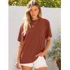 imageANRABESS Womens Oversized Tee Shirts Comfy Fabric Loose Fit Top AllDay Cozy for Gym Lounge Office Versatile Casual WearBrick Red