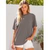 imageANRABESS Womens Oversized Tee Shirts Comfy Fabric Loose Fit Top AllDay Cozy for Gym Lounge Office Versatile Casual WearBrown Grey
