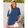 imageANRABESS Womens Oversized Tee Shirts Comfy Fabric Loose Fit Top AllDay Cozy for Gym Lounge Office Versatile Casual WearCerulean