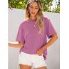 imageANRABESS Womens Oversized Tee Shirts Comfy Fabric Loose Fit Top AllDay Cozy for Gym Lounge Office Versatile Casual WearDark Pink