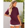 imageANRABESS Womens Oversized Tee Shirts Comfy Fabric Loose Fit Top AllDay Cozy for Gym Lounge Office Versatile Casual WearDark Red