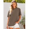 imageANRABESS Womens Oversized Tee Shirts Comfy Fabric Loose Fit Top AllDay Cozy for Gym Lounge Office Versatile Casual WearLight Brown