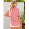 imageANRABESS Womens Oversized Tee Shirts Comfy Fabric Loose Fit Top AllDay Cozy for Gym Lounge Office Versatile Casual WearPink