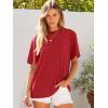 imageANRABESS Womens Oversized Tee Shirts Comfy Fabric Loose Fit Top AllDay Cozy for Gym Lounge Office Versatile Casual WearRed