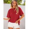 imageANRABESS Womens Oversized Tee Shirts Comfy Fabric Loose Fit Top AllDay Cozy for Gym Lounge Office Versatile Casual WearRed
