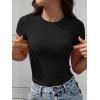 imageANRABESS Womens Short Sleeve Tops Built in Bra Slim Fitted Ribbed Knit Crewneck Shirts 2026 Casual Summer Basic Tee ClothesBlack