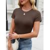 imageANRABESS Womens Short Sleeve Tops Built in Bra Slim Fitted Ribbed Knit Crewneck Shirts 2026 Casual Summer Basic Tee ClothesCoffee