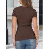 imageANRABESS Womens Short Sleeve Tops Built in Bra Slim Fitted Ribbed Knit Crewneck Shirts 2026 Casual Summer Basic Tee ClothesCoffee