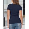 imageANRABESS Womens Short Sleeve Tops Built in Bra Slim Fitted Ribbed Knit Crewneck Shirts 2026 Casual Summer Basic Tee ClothesNavy Blue
