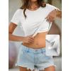 imageANRABESS Womens Short Sleeve Tops Built in Bra Slim Fitted Ribbed Knit Crewneck Shirts 2026 Casual Summer Basic Tee ClothesWhite