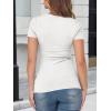 imageANRABESS Womens Short Sleeve Tops Built in Bra Slim Fitted Ribbed Knit Crewneck Shirts 2026 Casual Summer Basic Tee ClothesWhite