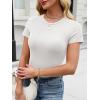 imageANRABESS Womens Short Sleeve Tops Built in Bra Slim Fitted Ribbed Knit Crewneck Shirts 2026 Casual Summer Basic Tee ClothesWhite