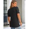 imageANRABESS Womens Tops Summer Sweaters Dressy Casual Work Blouses Square Neck Ruffle Short Sleeve Tee Shirts 2026 Fashion TunicBlack