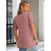 imageANRABESS Womens Tops Summer Sweaters Dressy Casual Work Blouses Square Neck Ruffle Short Sleeve Tee Shirts 2026 Fashion TunicCoral