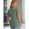 imageANRABESS Womens Tops Summer Sweaters Dressy Casual Work Blouses Square Neck Ruffle Short Sleeve Tee Shirts 2026 Fashion TunicDeep Green