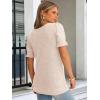 imageANRABESS Womens Tops Summer Sweaters Dressy Casual Work Blouses Square Neck Ruffle Short Sleeve Tee Shirts 2026 Fashion TunicParchment