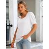 imageANRABESS Womens Tops Summer Sweaters Dressy Casual Work Blouses Square Neck Ruffle Short Sleeve Tee Shirts 2026 Fashion TunicWhite