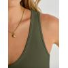 imageANRABESS Womens V Neck Bodysuits Summer Sleeveless Going Out Basic Tank Body Suits Tops 2026 Trendy Vacation OutfitsArmy Green