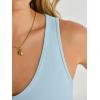 imageANRABESS Womens V Neck Bodysuits Summer Sleeveless Going Out Basic Tank Body Suits Tops 2026 Trendy Vacation OutfitsBlue