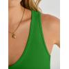 imageANRABESS Womens V Neck Bodysuits Summer Sleeveless Going Out Basic Tank Body Suits Tops 2026 Trendy Vacation OutfitsGreen