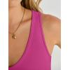 imageANRABESS Womens V Neck Bodysuits Summer Sleeveless Going Out Basic Tank Body Suits Tops 2026 Trendy Vacation OutfitsHot Pink
