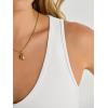 imageANRABESS Womens V Neck Bodysuits Summer Sleeveless Going Out Basic Tank Body Suits Tops 2026 Trendy Vacation OutfitsWhite