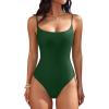 imageANRABESS Women Square Neck Spaghetti Straps Bodysuits Double Lined Sleeveless Backless Cami Body Suits Top 2026 TrendyDark Green