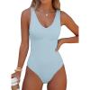 imageANRABESS Womens V Neck Bodysuits Summer Sleeveless Going Out Basic Tank Body Suits Tops 2026 Trendy Vacation OutfitsBlue