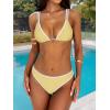 imageANRABESS Bikini Swimsuit Sets for Women Double Shoulder Straps Top Triangle Floral Two Piece Bathing Suit Beach SwimwearCream
