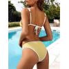 imageANRABESS Bikini Swimsuit Sets for Women Double Shoulder Straps Top Triangle Floral Two Piece Bathing Suit Beach SwimwearCream