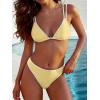 imageANRABESS Bikini Swimsuit Sets for Women Double Shoulder Straps Top Triangle Floral Two Piece Bathing Suit Beach SwimwearCream
