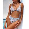 imageANRABESS Bikini Swimsuit Sets for Women Double Shoulder Straps Top Triangle Floral Two Piece Bathing Suit Beach SwimwearFloral Print