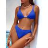 imageANRABESS Bikini Swimsuit Sets for Women Double Shoulder Straps Top Triangle Floral Two Piece Bathing Suit Beach SwimwearRoyal Blue
