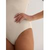 imageANRABESS Bodysuits for Women Short Sleeve Scoop Neck Tops 2026 Summer Slim Fit Ribbed Knit Sexy Basic Shirt Fashion OutfitsBeige