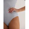imageANRABESS Bodysuits for Women Short Sleeve Scoop Neck Tops 2026 Summer Slim Fit Ribbed Knit Sexy Basic Shirt Fashion OutfitsGrey