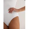 imageANRABESS Bodysuits for Women Short Sleeve Scoop Neck Tops 2026 Summer Slim Fit Ribbed Knit Sexy Basic Shirt Fashion OutfitsWhite