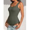 imageANRABESS Bodysuits for Women Soft Cozy Ribbed Knit Scoop Neck Sleeveless Tank Top Versatile for Daily Work TravelArmy Green