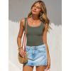 imageANRABESS Bodysuits for Women Soft Cozy Ribbed Knit Scoop Neck Sleeveless Tank Top Versatile for Daily Work TravelArmy Green