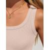imageANRABESS Bodysuits for Women Soft Cozy Ribbed Knit Scoop Neck Sleeveless Tank Top Versatile for Daily Work TravelBeige