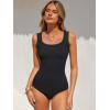 imageANRABESS Bodysuits for Women Soft Cozy Ribbed Knit Scoop Neck Sleeveless Tank Top Versatile for Daily Work TravelBlack
