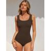 imageANRABESS Bodysuits for Women Soft Cozy Ribbed Knit Scoop Neck Sleeveless Tank Top Versatile for Daily Work TravelBrown