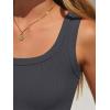 imageANRABESS Bodysuits for Women Soft Cozy Ribbed Knit Scoop Neck Sleeveless Tank Top Versatile for Daily Work TravelCharcoal