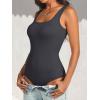 imageANRABESS Bodysuits for Women Soft Cozy Ribbed Knit Scoop Neck Sleeveless Tank Top Versatile for Daily Work TravelCharcoal