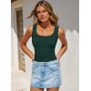 imageANRABESS Bodysuits for Women Soft Cozy Ribbed Knit Scoop Neck Sleeveless Tank Top Versatile for Daily Work TravelDeep Green