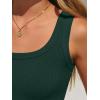 imageANRABESS Bodysuits for Women Soft Cozy Ribbed Knit Scoop Neck Sleeveless Tank Top Versatile for Daily Work TravelDeep Green