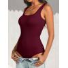 imageANRABESS Bodysuits for Women Soft Cozy Ribbed Knit Scoop Neck Sleeveless Tank Top Versatile for Daily Work TravelDeep Red