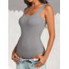 imageANRABESS Bodysuits for Women Soft Cozy Ribbed Knit Scoop Neck Sleeveless Tank Top Versatile for Daily Work TravelGrey