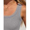 imageANRABESS Bodysuits for Women Soft Cozy Ribbed Knit Scoop Neck Sleeveless Tank Top Versatile for Daily Work TravelGrey