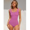imageANRABESS Bodysuits for Women Soft Cozy Ribbed Knit Scoop Neck Sleeveless Tank Top Versatile for Daily Work TravelHot Pink